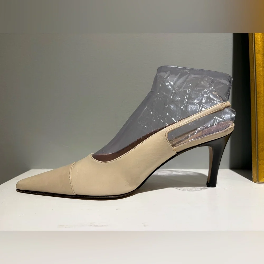 Cole Haan Cream Slingback Heels - Picture 9 of 15